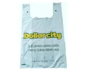 Bolsa plástica tipo camiseta